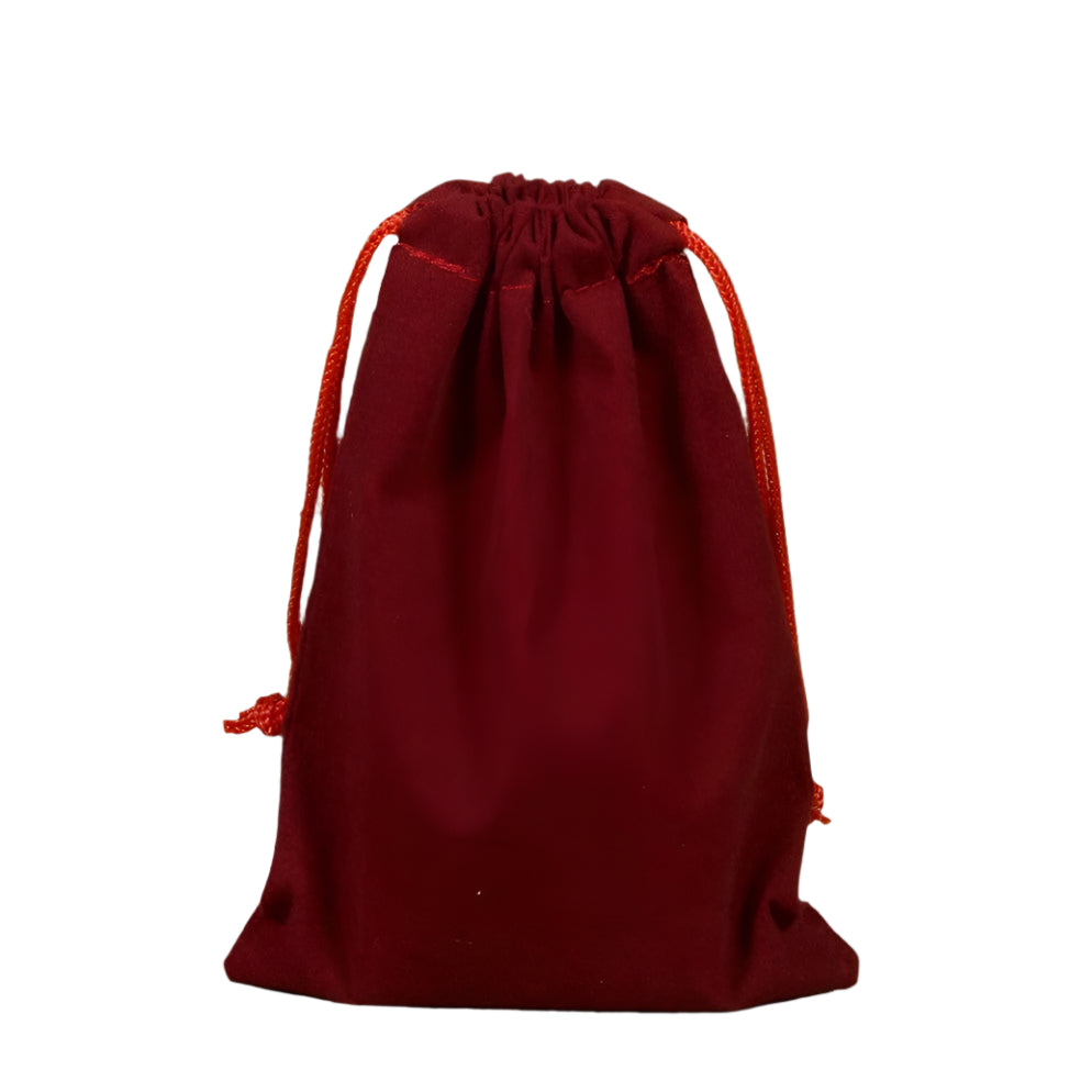 Velours sieradenzakje Rood - Kadopapier.net