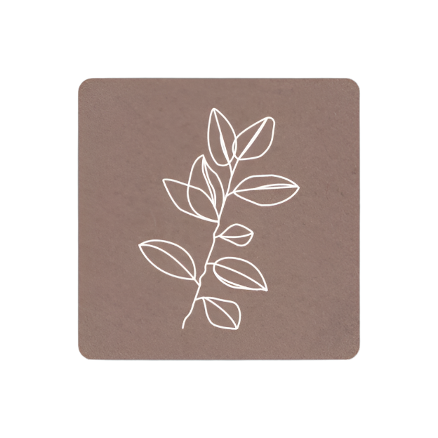 Vierkant Kraft etiket Takje - Kadopapier.net