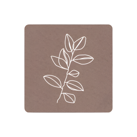 Vierkant Kraft etiket Takje - Kadopapier.net