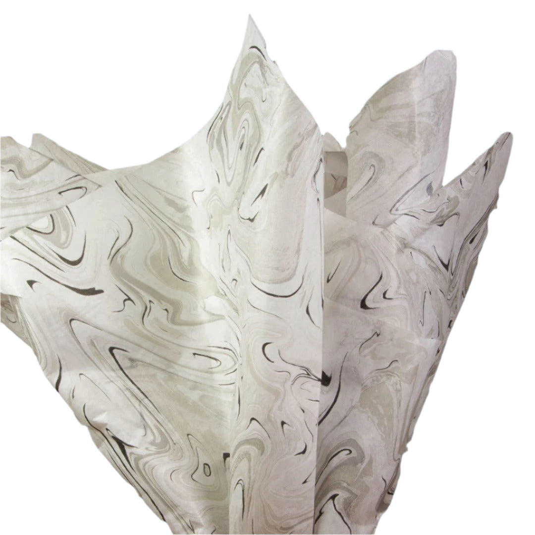 Vloeipapier Marmer Zwart - Kadopapier.net