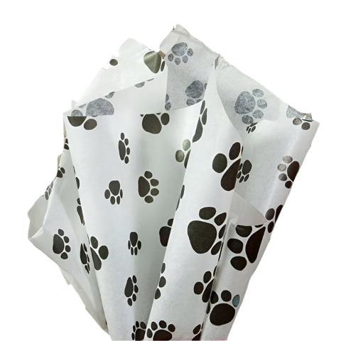 Vloeipapier met hondepootjes - Kadopapier.net