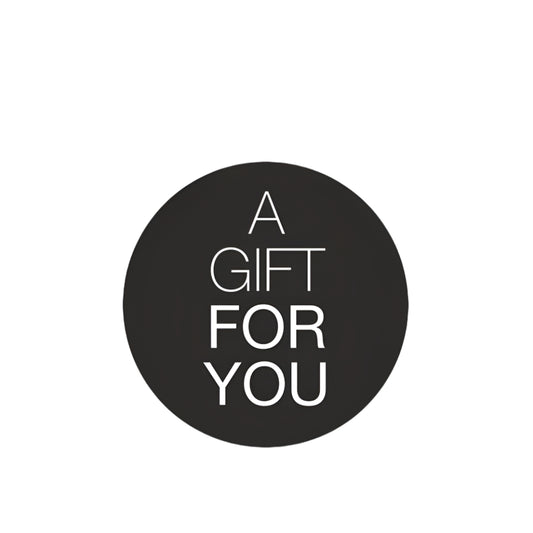 Wensetiket Gift for you Zwart - Kadopapier.net