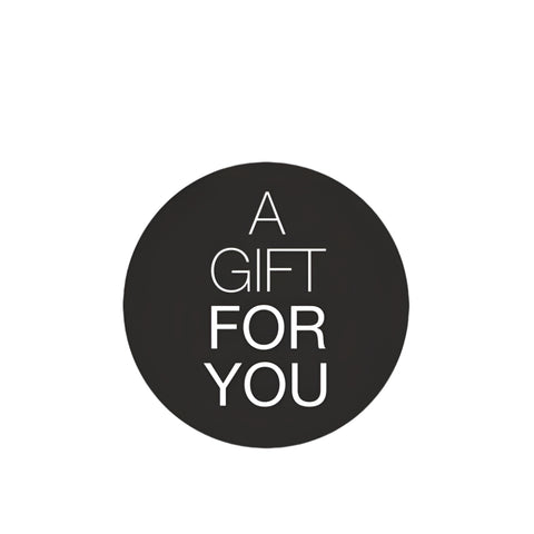 Wensetiket Gift for you Zwart - Kadopapier.net