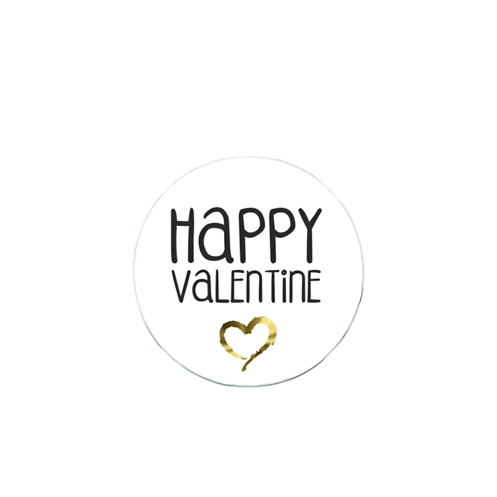 Wensetiket Happy Valentine - Kadopapier.net