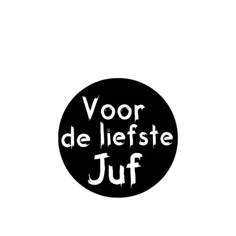 Wensetiket Liefste Juf - Kadopapier.net