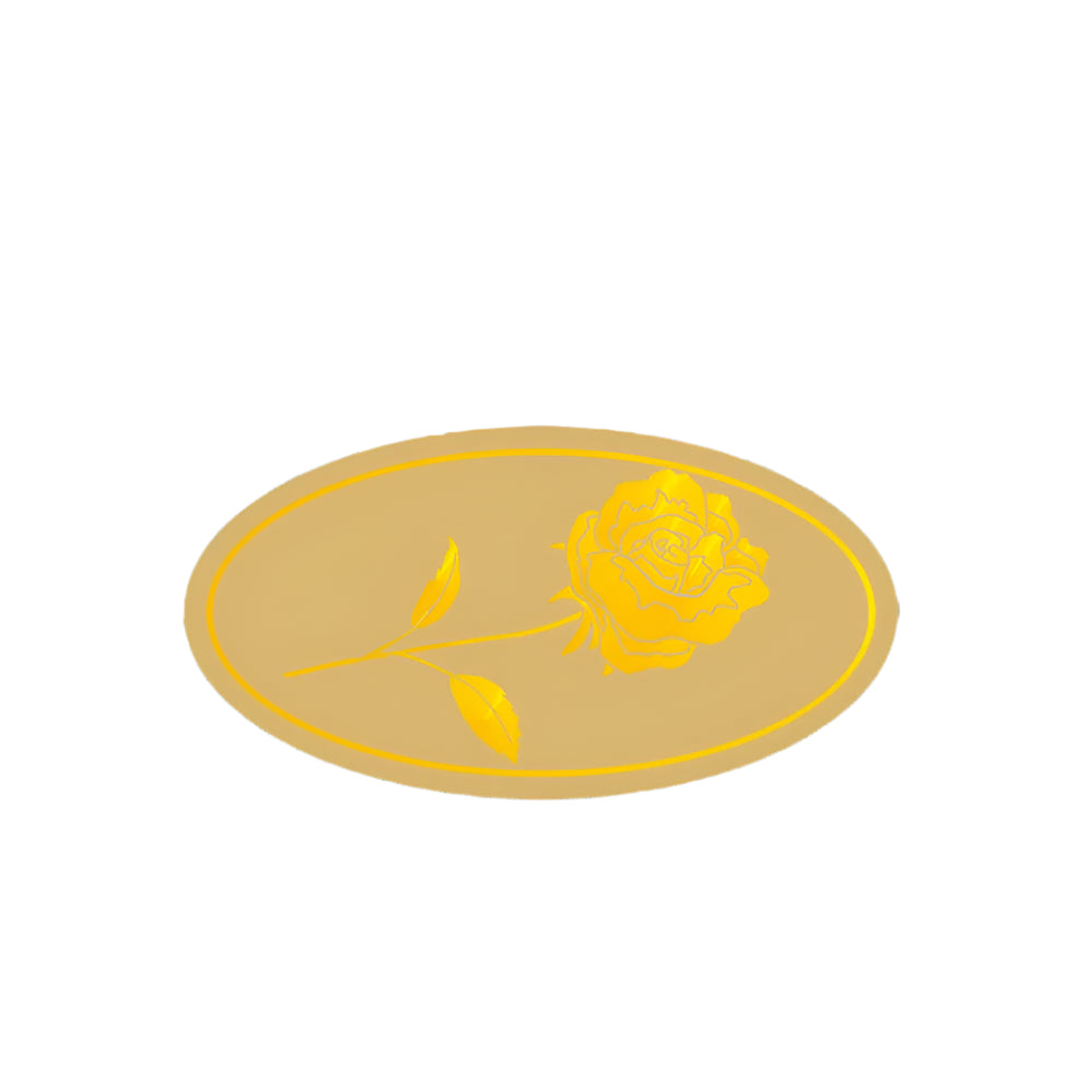 Wensetiket Roos Goud - Kadopapier.net