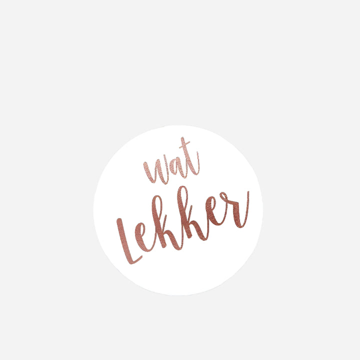 Wensetiket Wat Lekker wit - Kadopapier.net