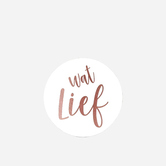 Wensetiket Wat Lief wit - Kadopapier.net