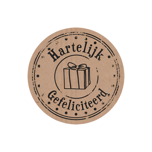 Wensetiketten HG Rond Kraft - Kadopapier.net