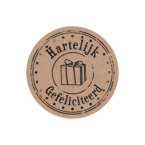 Wensetiketten HG Rond Kraft - Kadopapier.net
