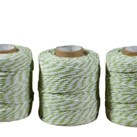 Katoentouw Limoen/Wit - Kadopapier.net