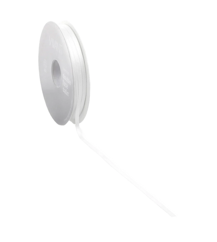 Wit Satijnlint 3-38mm / 25-50m - Kadopapier.net