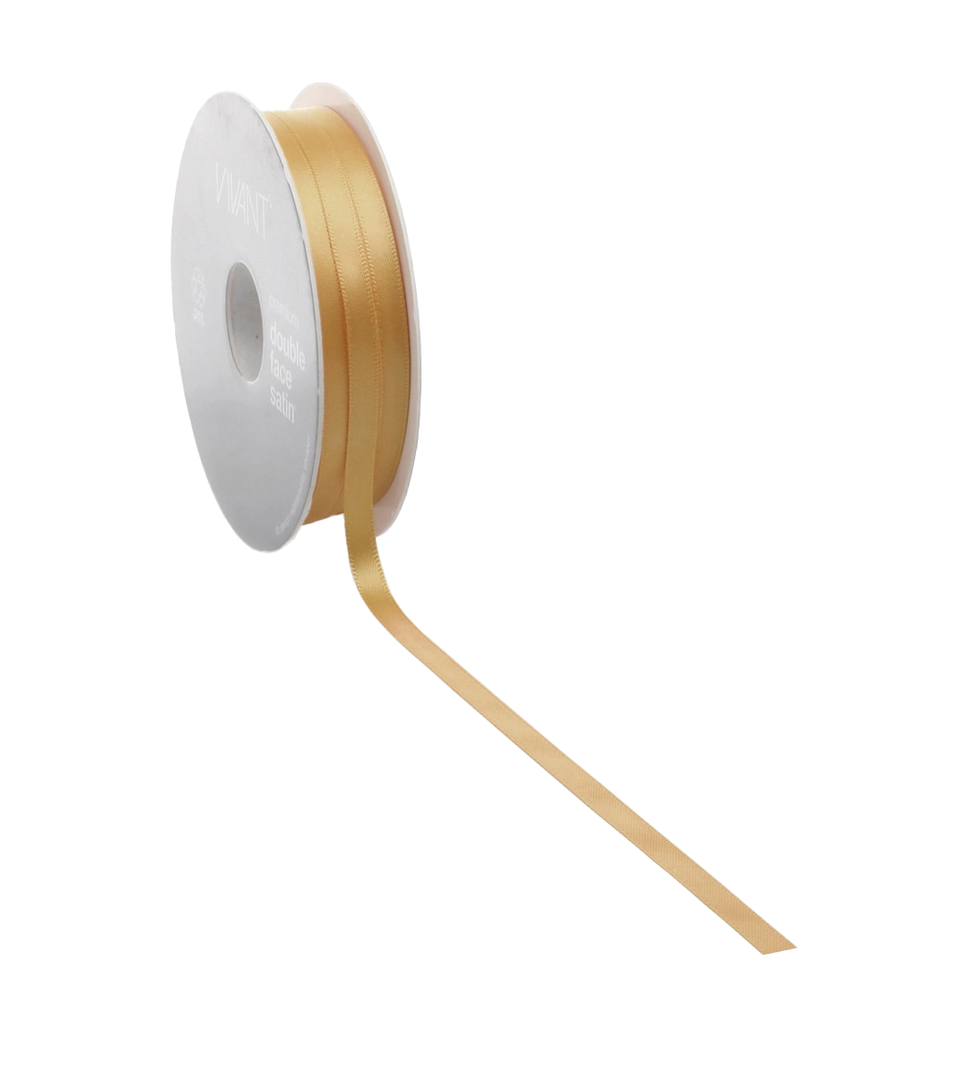 Zand Satijnlint 3mm, 6mm, 10mm, 15mm, 25mm, 38mm - Kadopapier.net