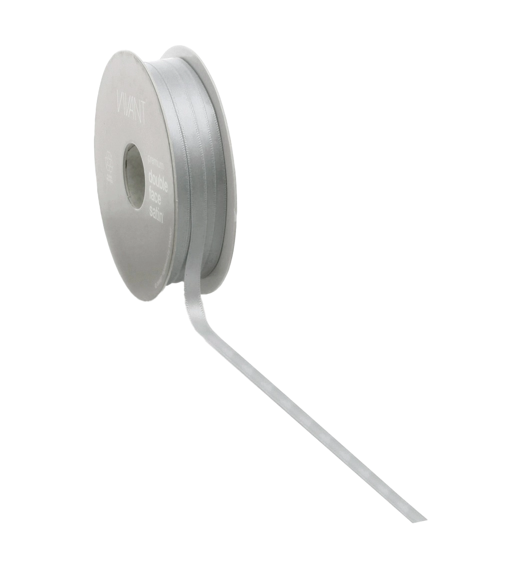 Zilvergrijs Satijnlint 3mm - 38mm, 25-50m - Kadopapier.net