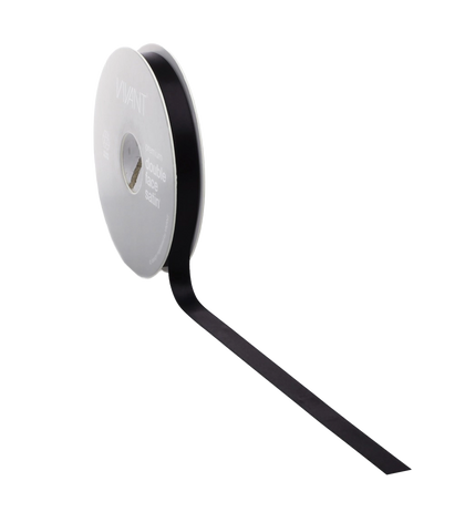 Zwart Satijnlint - 3, 6mm / 50m & 10, 15, 25, 38mm / 25m - Kadopapier.net
