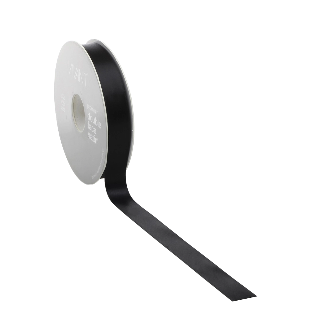 Zwart Satijnlint - 3, 6mm / 50m & 10, 15, 25, 38mm / 25m - Kadopapier.net