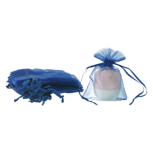 Donker blauw organza zakje