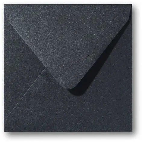 Metallic Envelope Black Square – 14x14 cm, 25 Pieces 