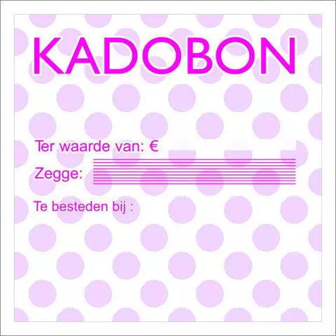 Geschenkgutschein mit Fuchsia Dot