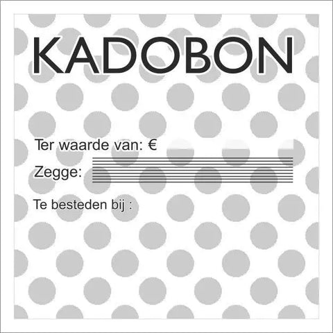 Gift voucher with Black Dot