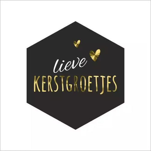 Weihnachtsgrußetikett 6 Ecken Frohe Weihnachten 40mm | 250 Stück Hochglanz