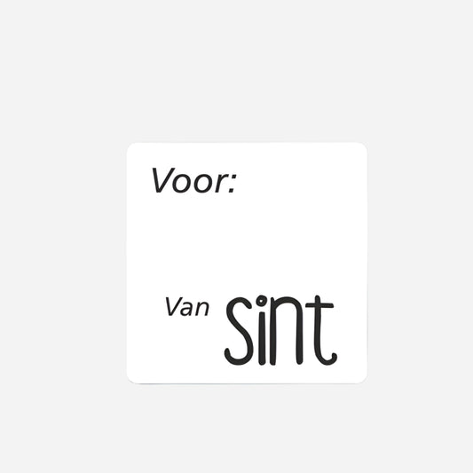 Sint etiket van/voor Vierkant - Kadopapier.net